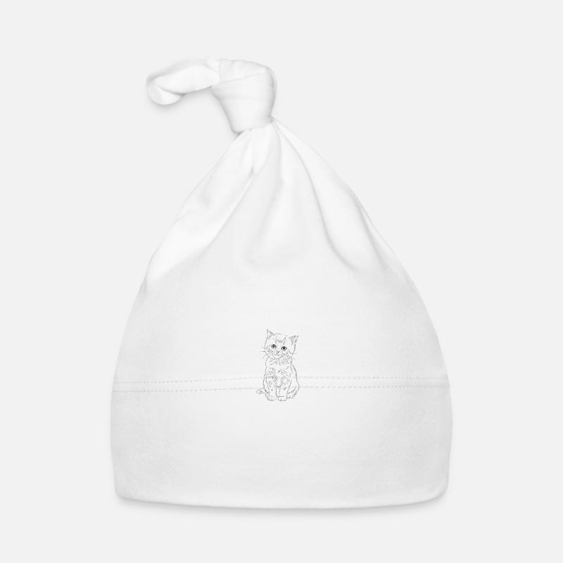 Shy kitten Organic Baby Cap