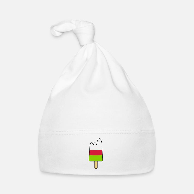 Popsicles - Mountains / Glaciers / Peaks - Organic Baby Cap - white