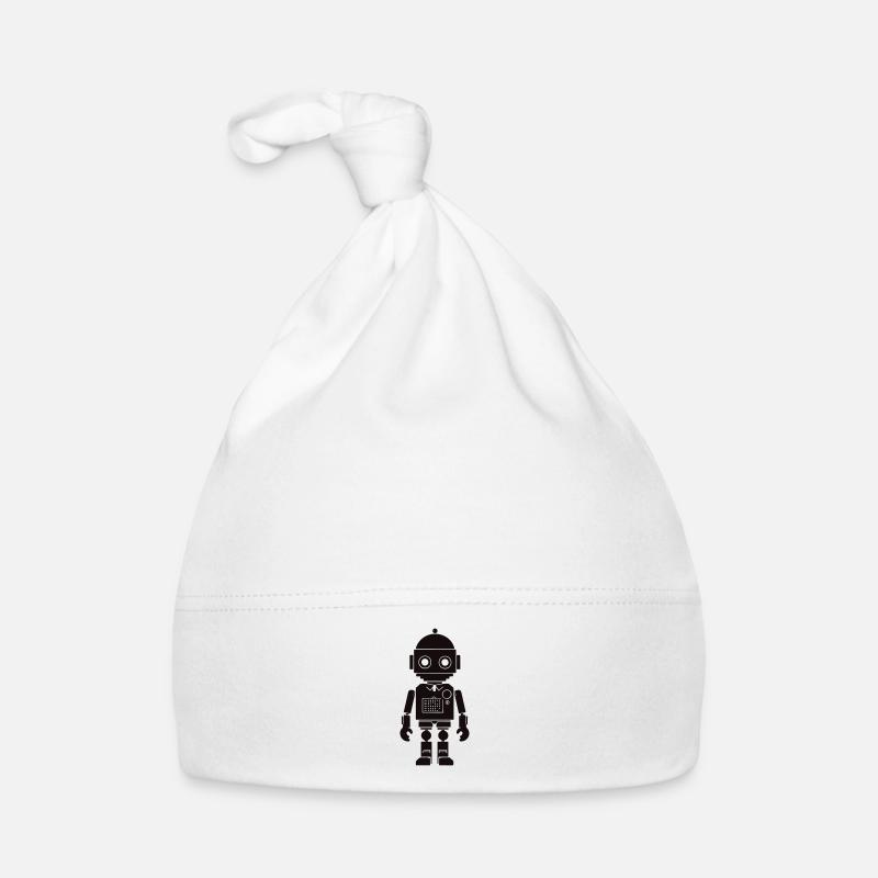 Robot silhouette Organic Baby Cap