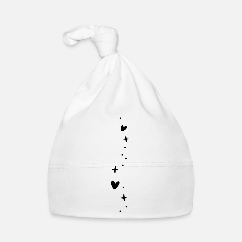 Sweet Hearts Star Decoration Organic Baby Cap