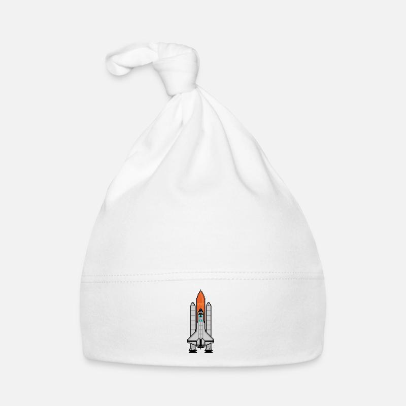 G.36 Space Shuttle im Geek- und Pixel-Art-Stil Baby Bio-Mütze