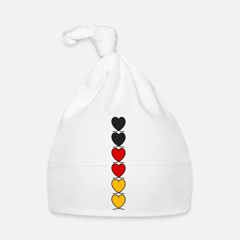 Deutschland Herzen Baby Bio-Mütze