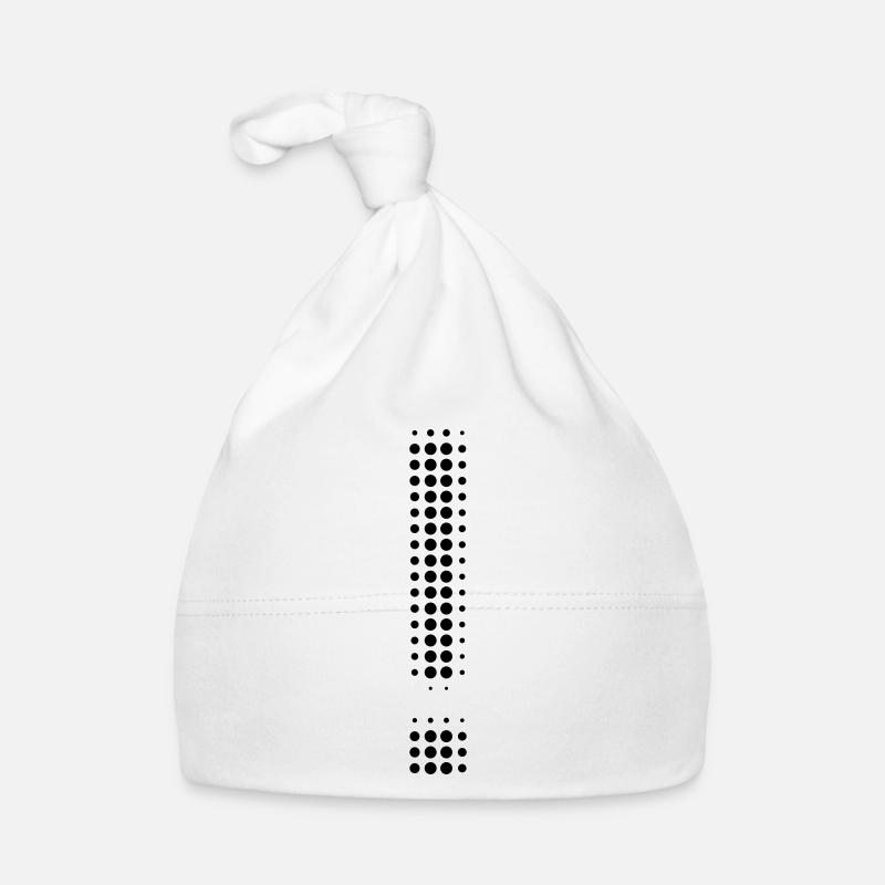 Exclamation mark - Organic Baby Cap - white