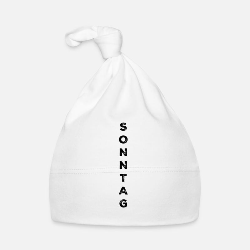 Sonntag - schwarz Baby Bio-Mütze