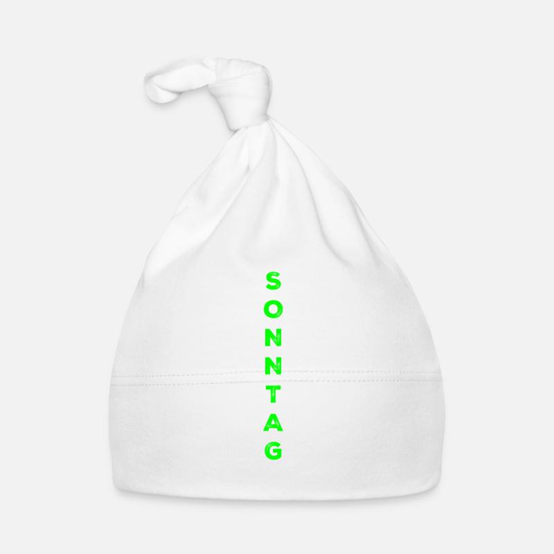 Sonntag - grün Baby Bio-Mütze
