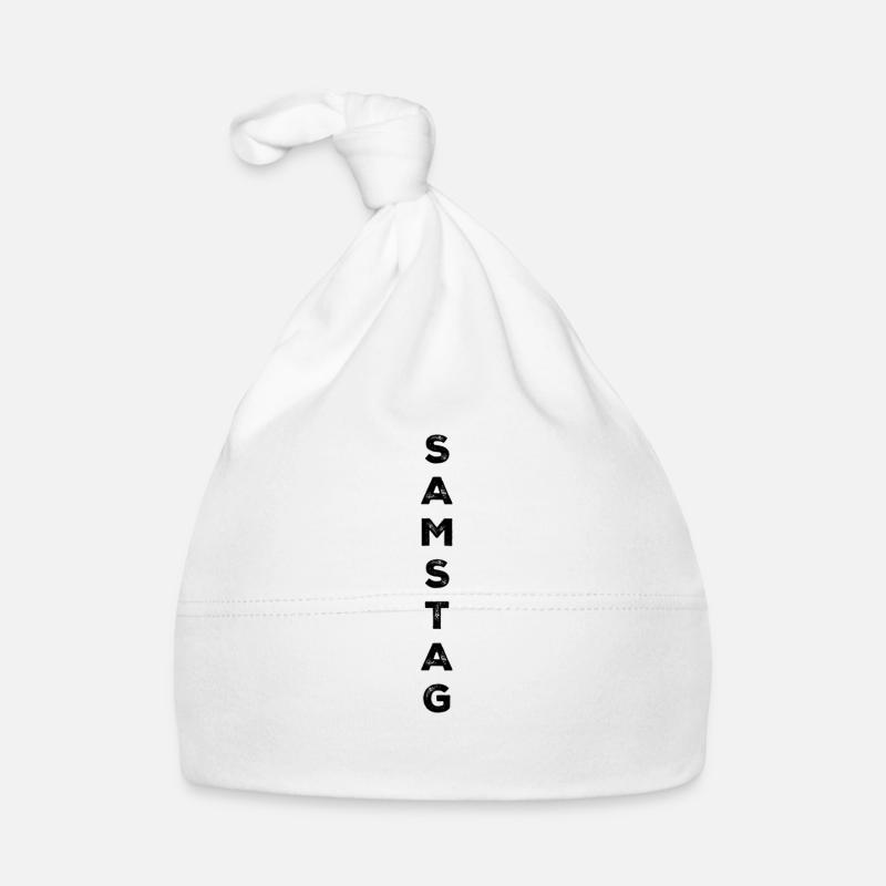 Saturday - black Organic Baby Cap