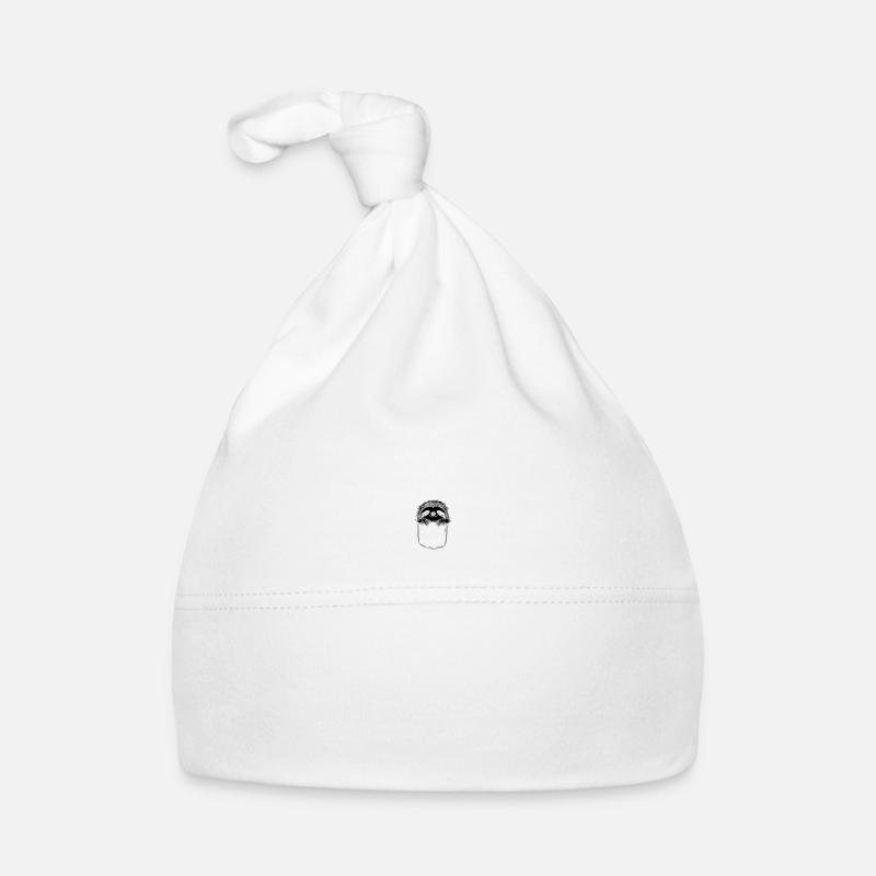 Sleeping sloth in breast pocket Organic Baby Cap