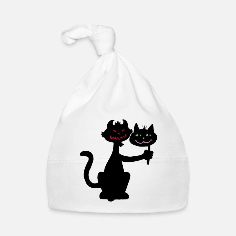 Chat noir et démon Bonnet bio Bébé