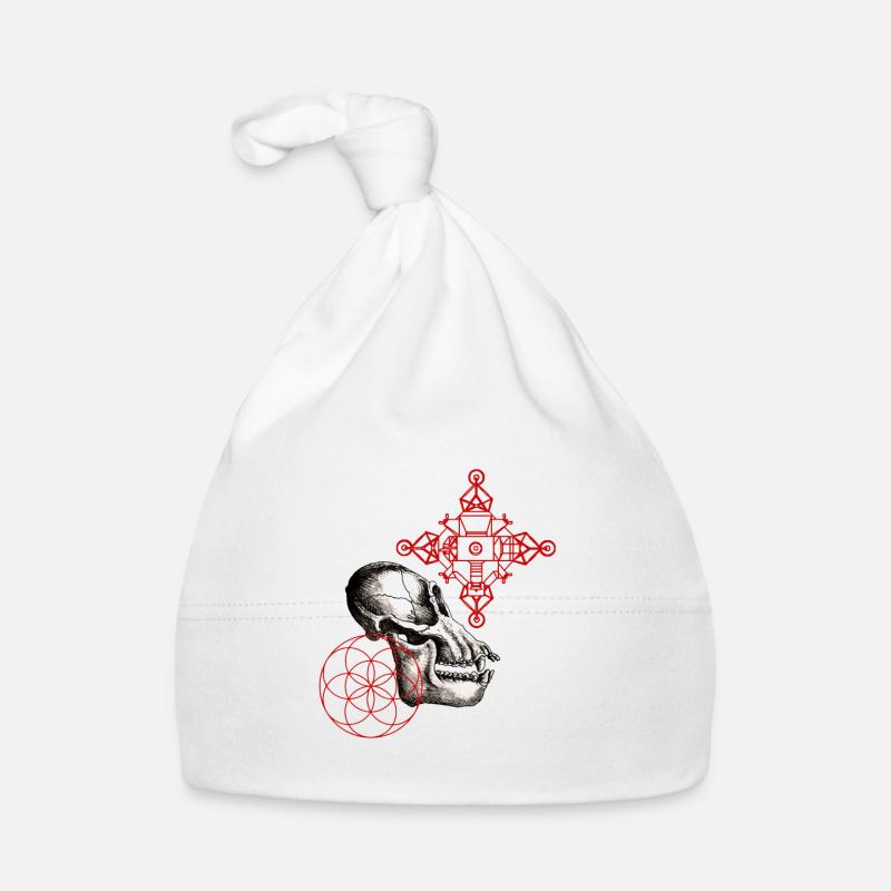 australpithèque lunaire - Bonnet bio Bébé - blanc