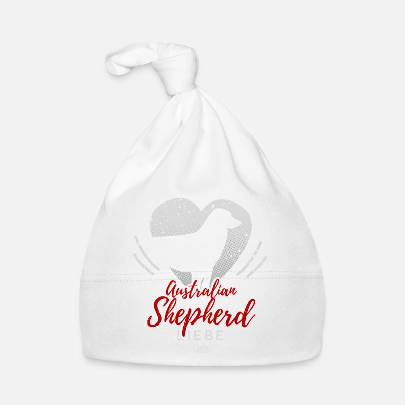 Australian Shepherd Liebe mit Herz Baby Bio-Mütze