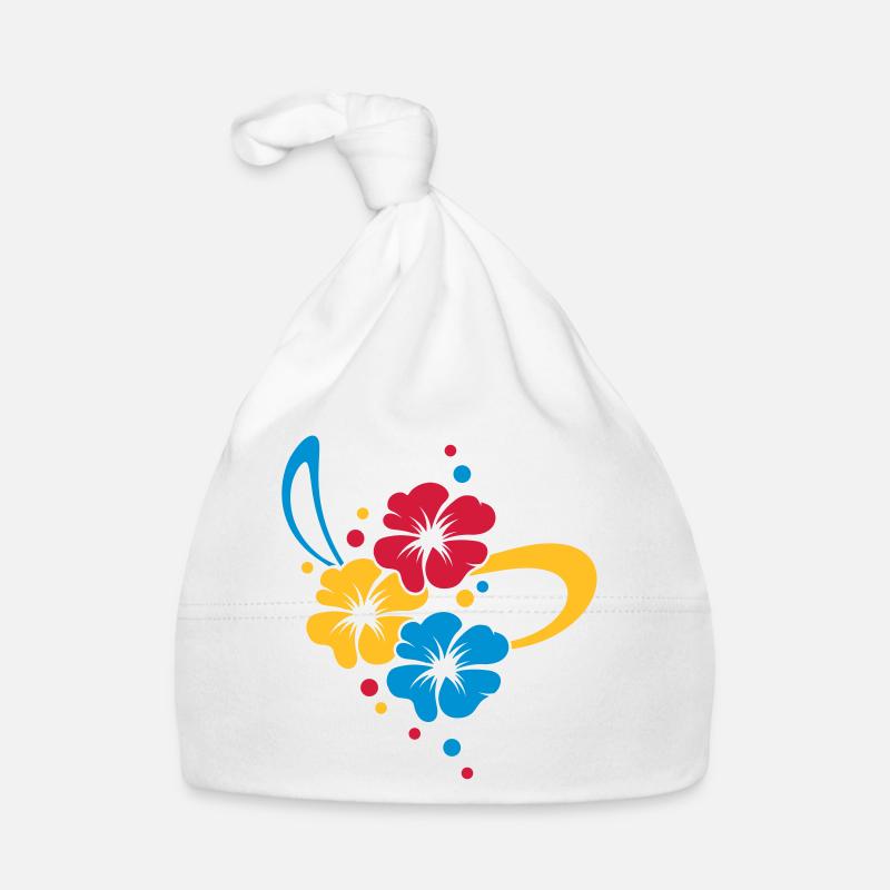 Bouquet de fleurs avec ruban Bonnet bio Bébé