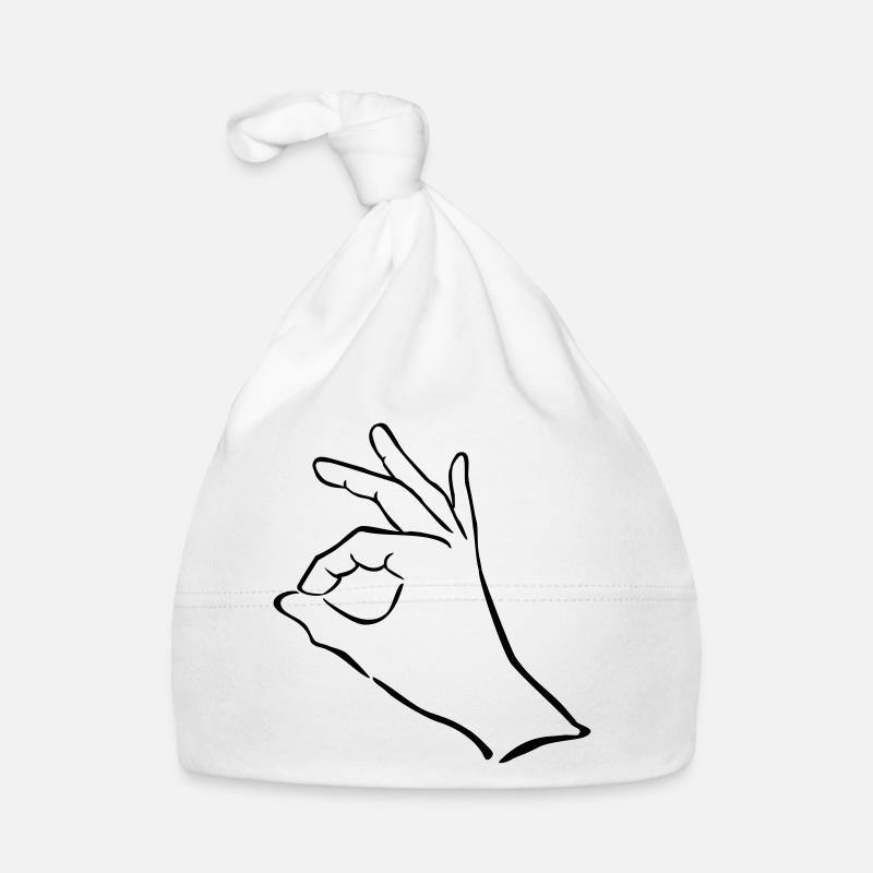 hand zeichen finger Baby Bio-Mütze
