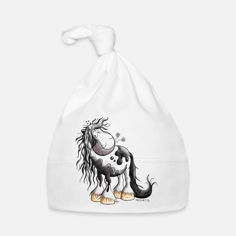 Funny Pinto Horse Organic Baby Cap