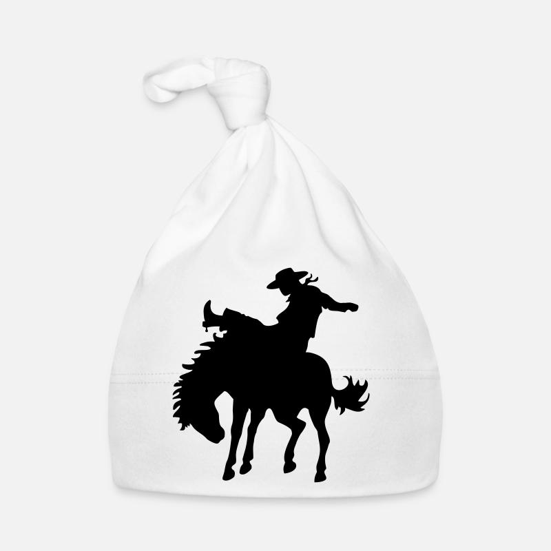 Design mit Cowboy und Pferd Baby Bio-Mütze
