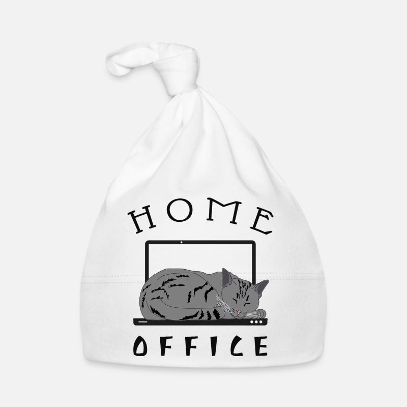 Chat relaxant dans le bureau à domicile Bonnet bio Bébé