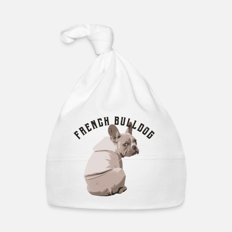 Bouledogue français avec capuche Bonnet bio Bébé