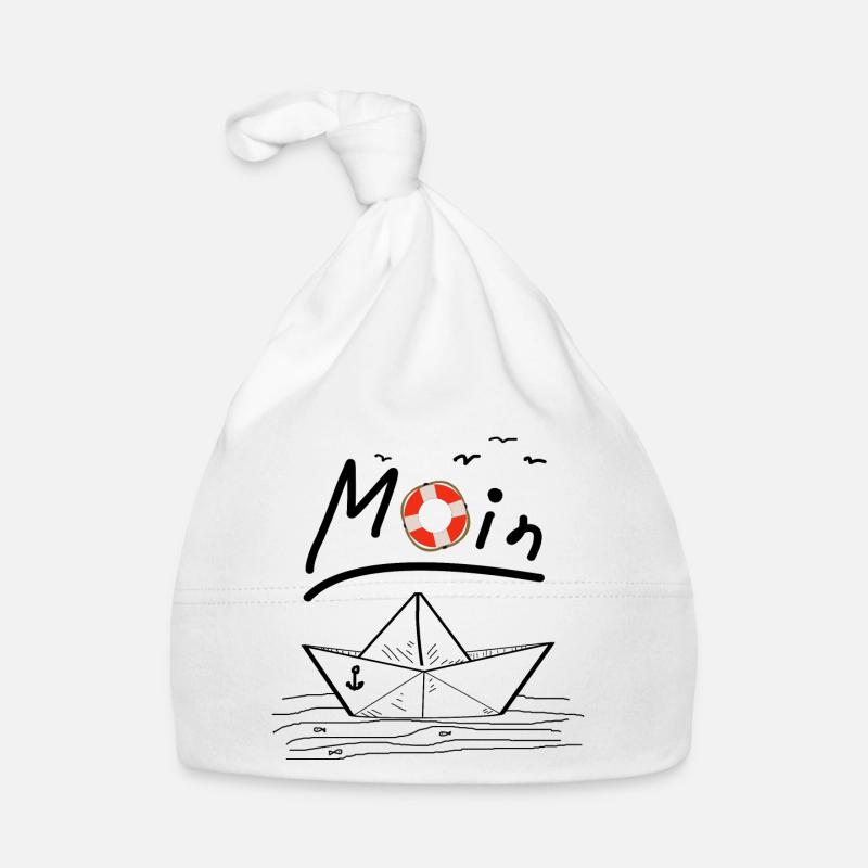 Moin Papierboot Möwe Rettungsring Fisch Nord Anker Baby Bio-Mütze