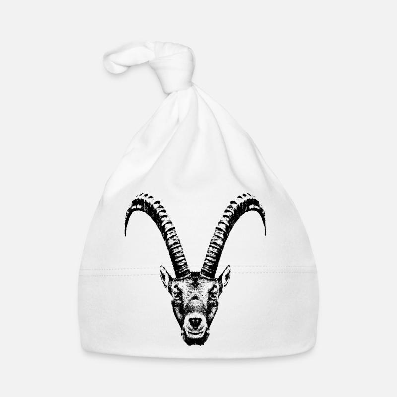 Capricorn / Head / Ibex / Frontal Organic Baby Cap