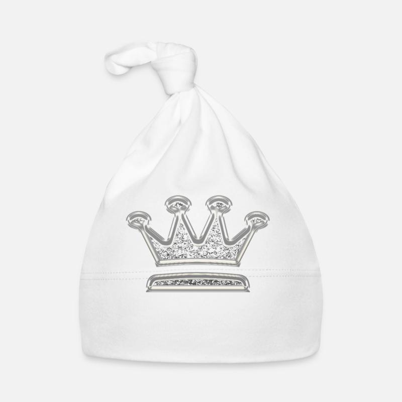 Crown Silver Birthday Wedding Anniversary JGA Organic Baby Cap