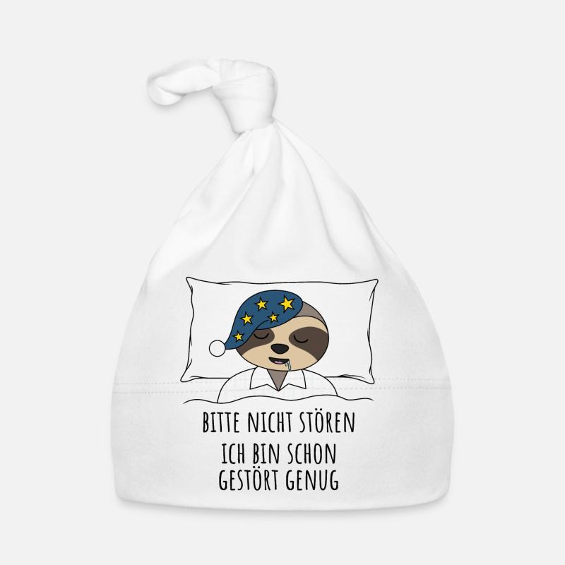 Faultier Bitte nicht stören schon gestört genug Baby Bio-Mütze