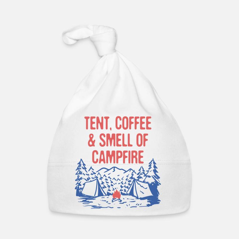 Café de tente et odeur de feu de camp Camping Randonnée Bonnet bio Bébé