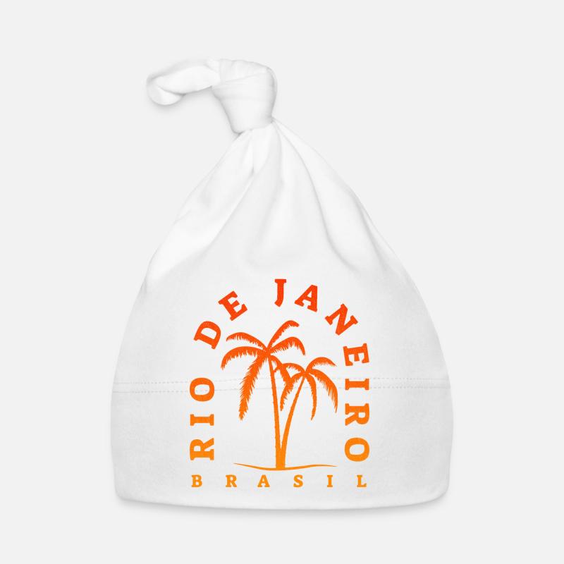 Rio de Janeiro Palm Tree Retro Baby Bio-Mütze