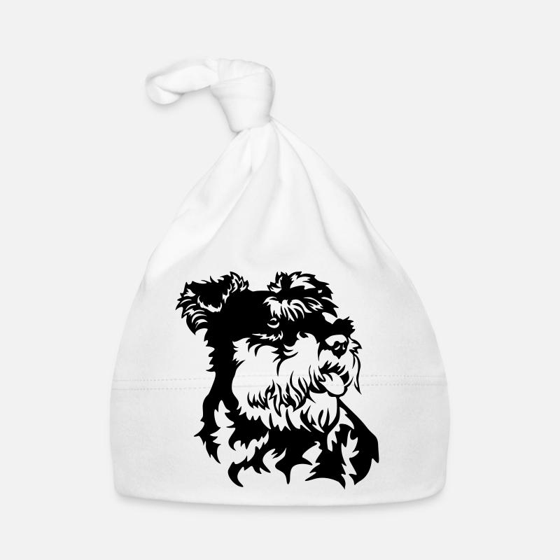 Zwergschnauzer Kopf Baby Bio-Mütze