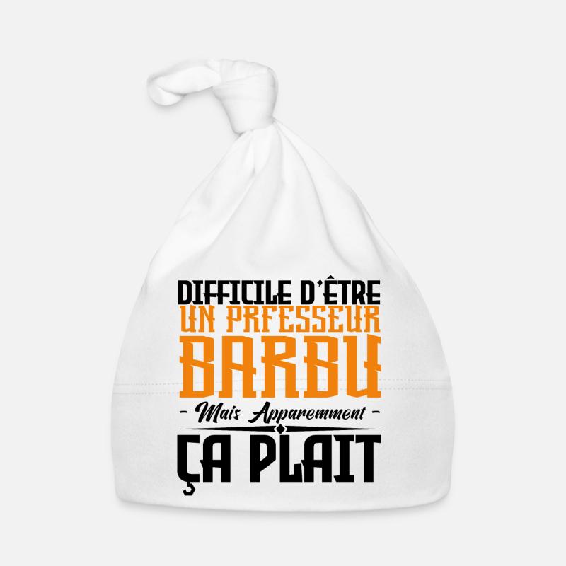 professeur barbu, citations barbe, cadeau Idée Bonnet bio Bébé