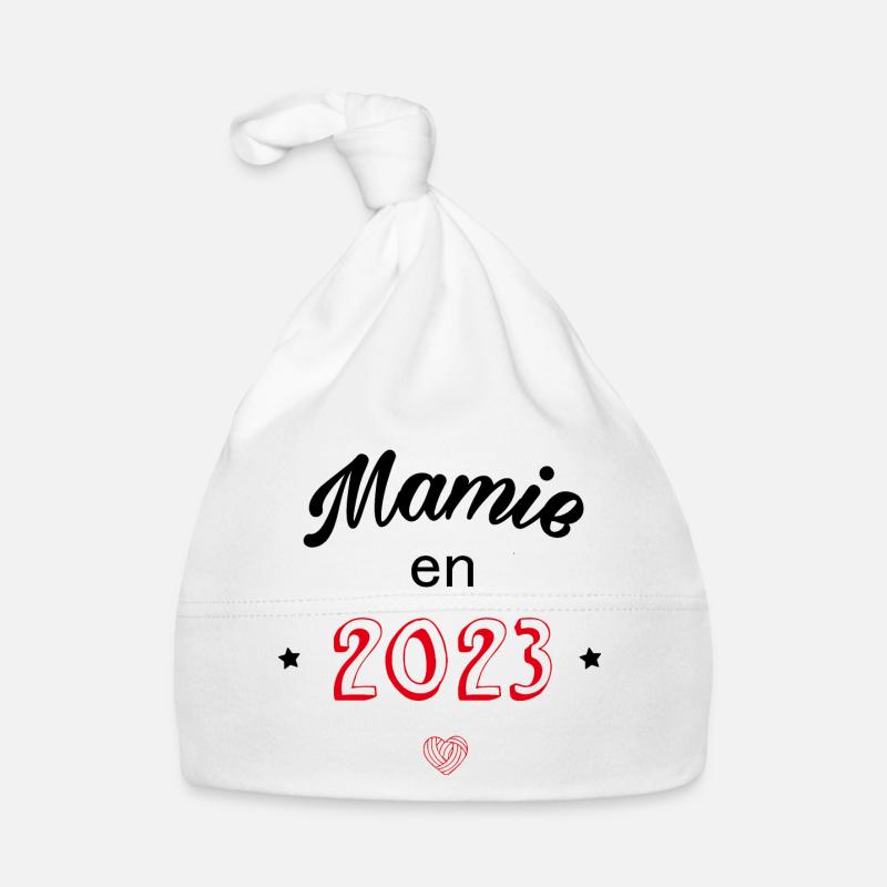 Mamie en 2023 - Bonnet bio Bébé - blanc