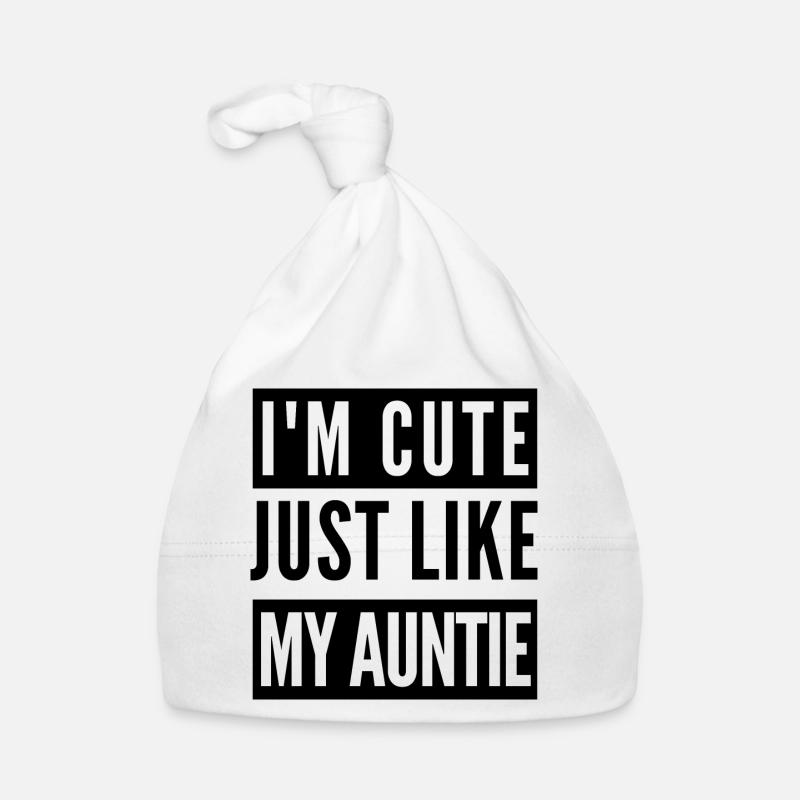 Je suis mignonne comme ma tante Bonnet bio Bébé