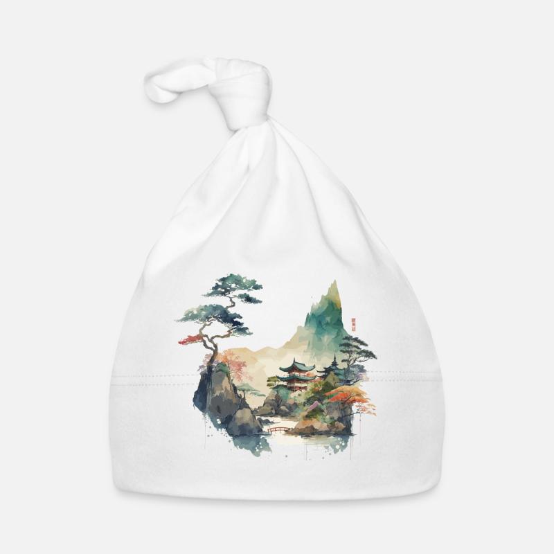 Temple Landscape Organic Baby Cap