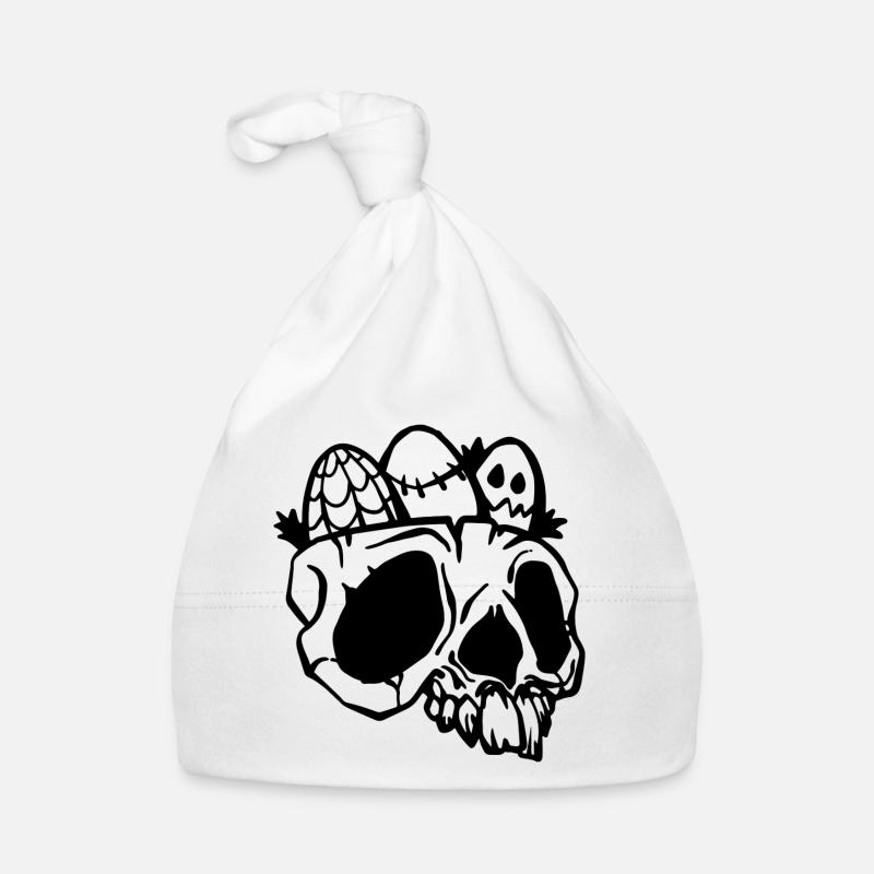 Eggs in skull Bonnet bio Bébé