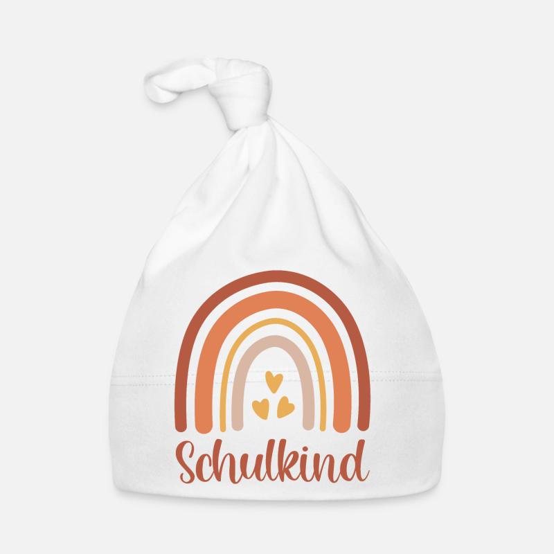 Schulkind Regenbogen Schulanfang Einschulung 2026 Baby Bio-Mütze