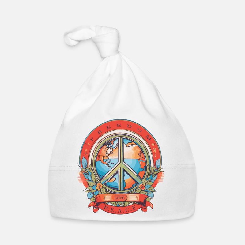 Freedom, Love, Peace Organic Baby Cap