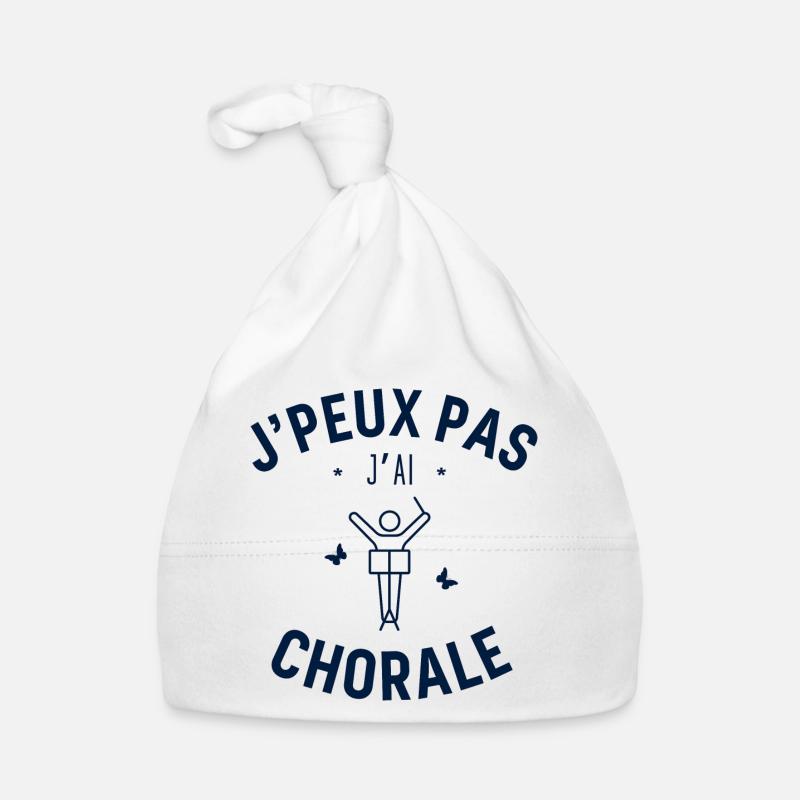 J'peux pas j'ai Chorale - Bonnet bio Bébé - blanc