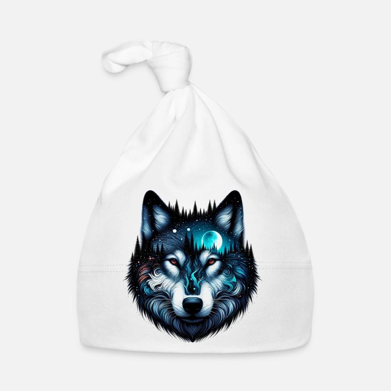 Loup - Bonnet bio Bébé - blanc