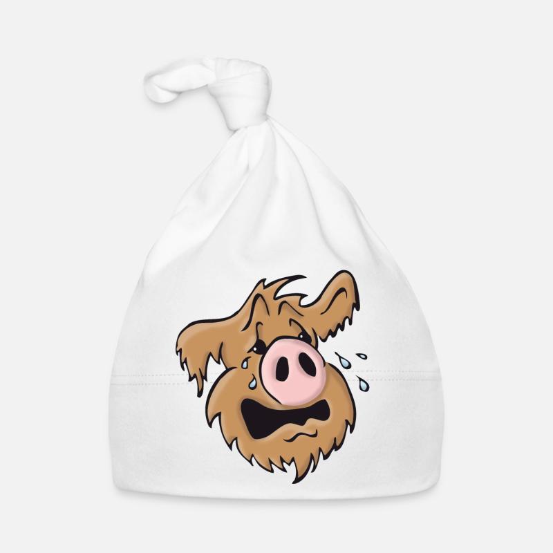 Chien cochon hurlant Bonnet bio Bébé