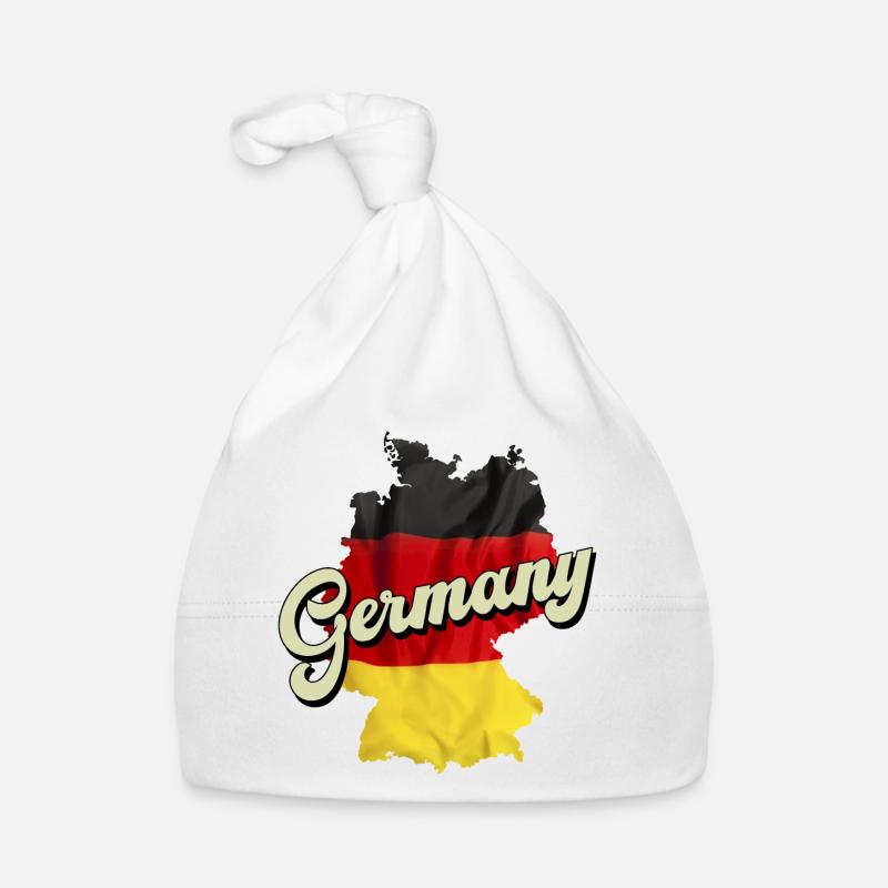 Germany Country Umgrisse Geography Map Organic Baby Cap