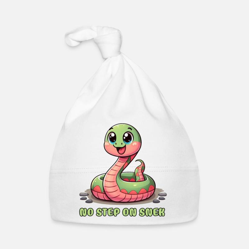 No Step on Snek : un signe d’avertissement hilarant Bonnet bio Bébé