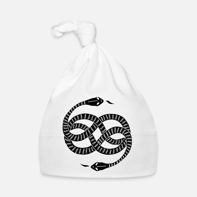 Infinite Black Snakes Organic Baby Cap