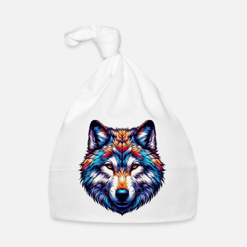 Wolf Organic Baby Cap