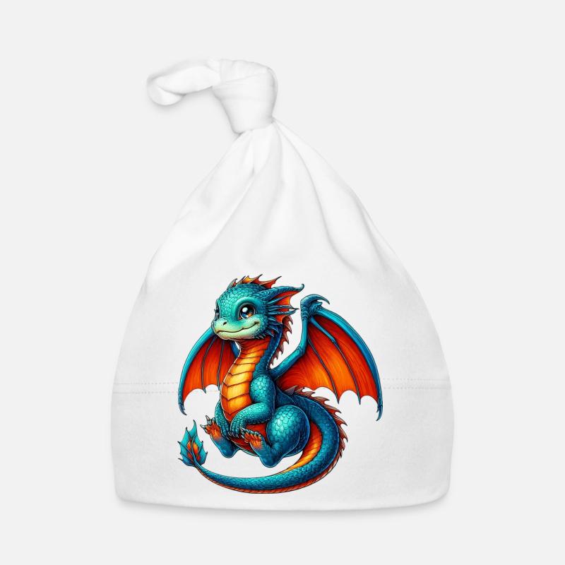 Dragon - Bonnet bio Bébé - blanc
