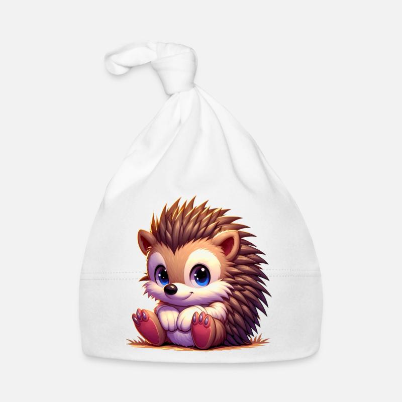 Hérisson - Bonnet bio Bébé - blanc
