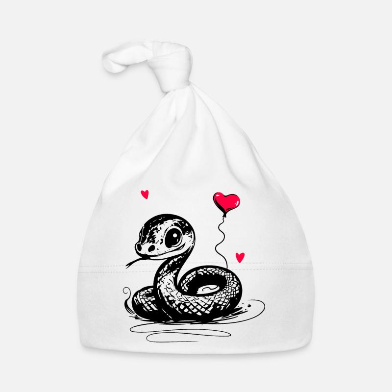 Snake with Heart Balloon - Heartful Creatures Organic Baby Cap