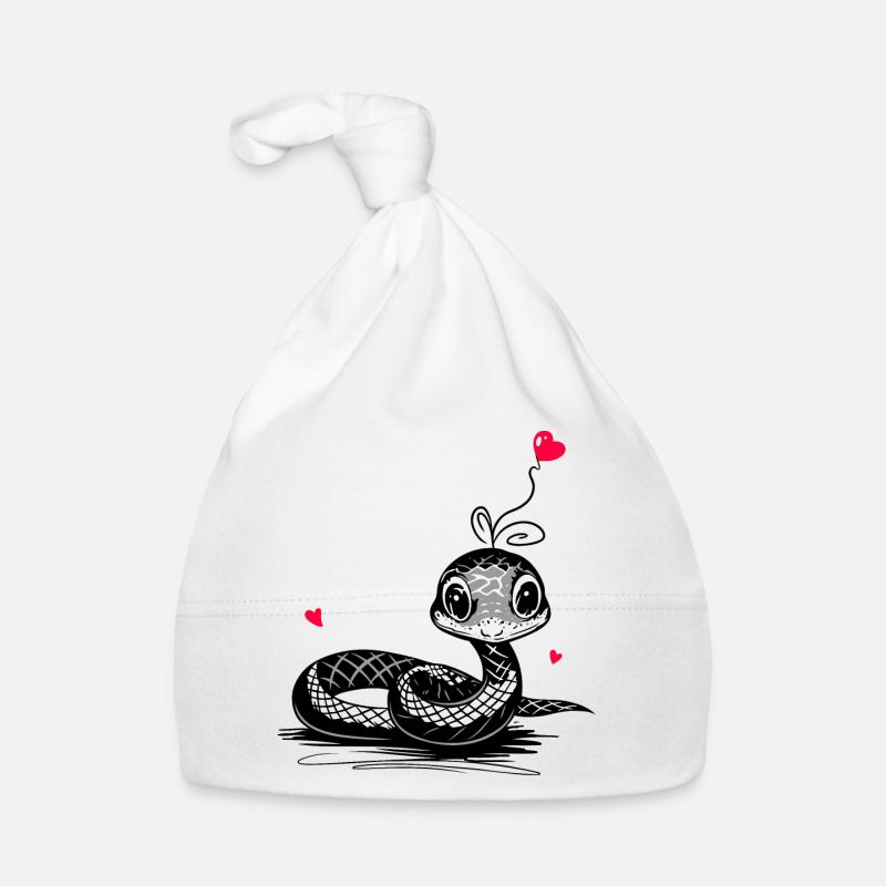 Snake with Heart Balloon - Heartful Creatures Organic Baby Cap