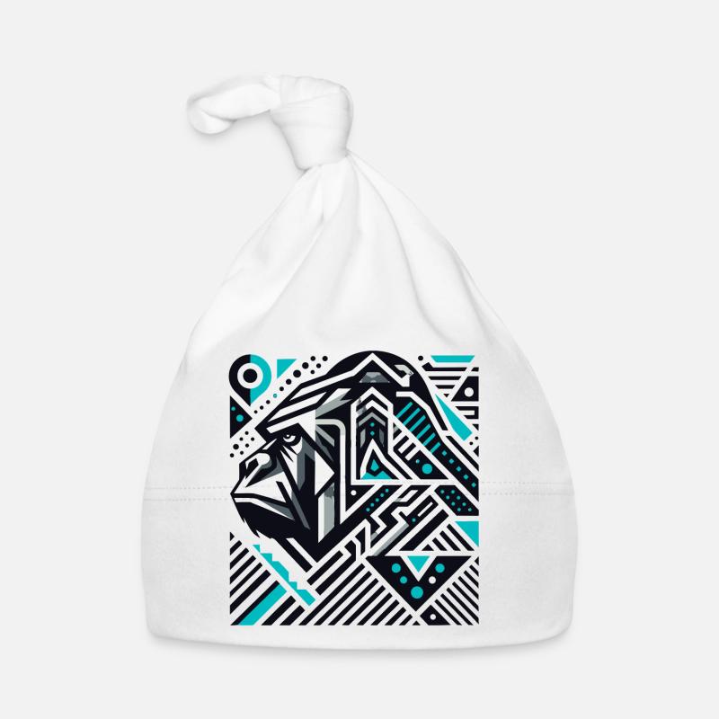 Abstrait Animal Gorille 1 Bonnet bio Bébé