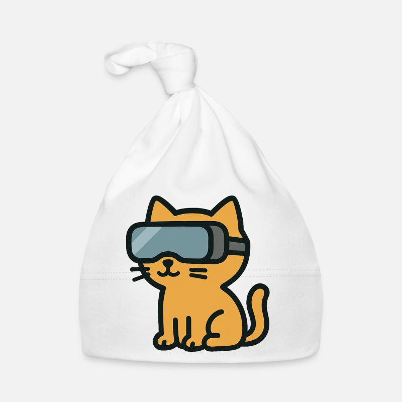 VR Chat: Das immersive Katzenabenteuer - Baby Bio-Mütze - Weiß