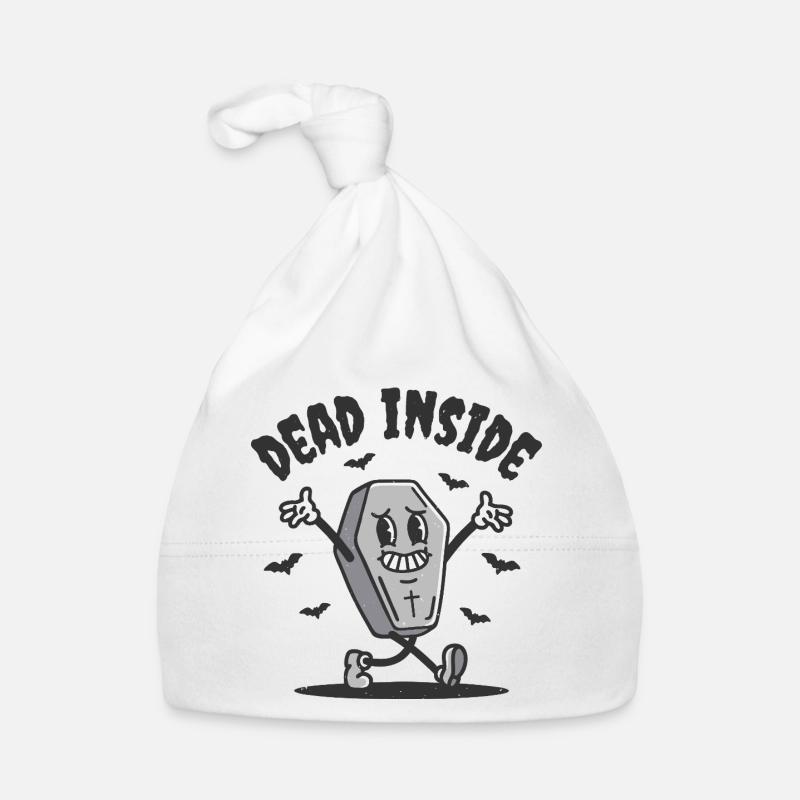 Dead Inside Funny Coffin Organic Baby Cap
