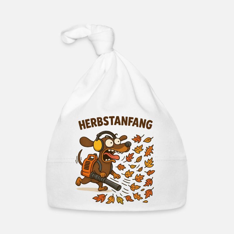 Herbstanfang Dackel Baby Bio-Mütze