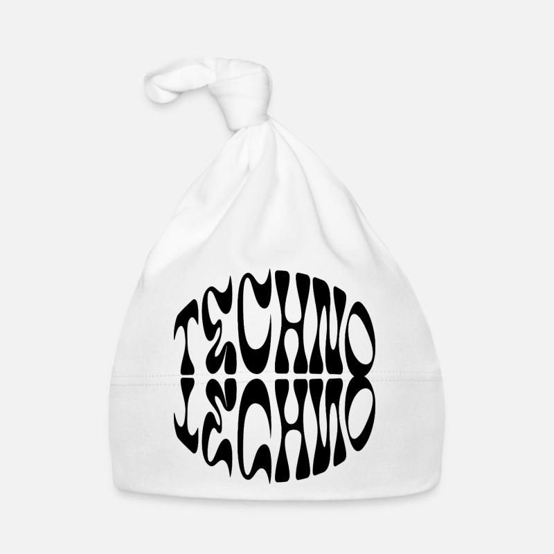 Techno liquid logo design Organic Baby Cap